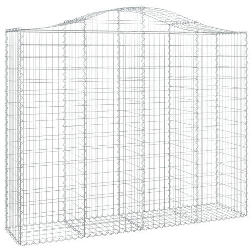 Paniers à gabions arqués 3 pcs 200x50x160/180 cm Fer galvanisé - Photo n°3; ?>