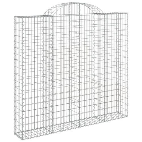 Paniers à gabions arqués 3 pcs 200x50x180/200 cm Fer galvanisé - Photo n°3; ?>