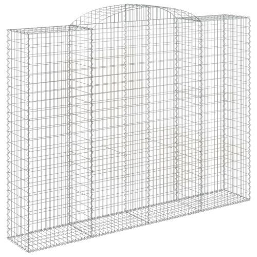 Paniers à gabions arqués 3 pcs 300x50x220/240 cm fer galvanisé - Photo n°3; ?>