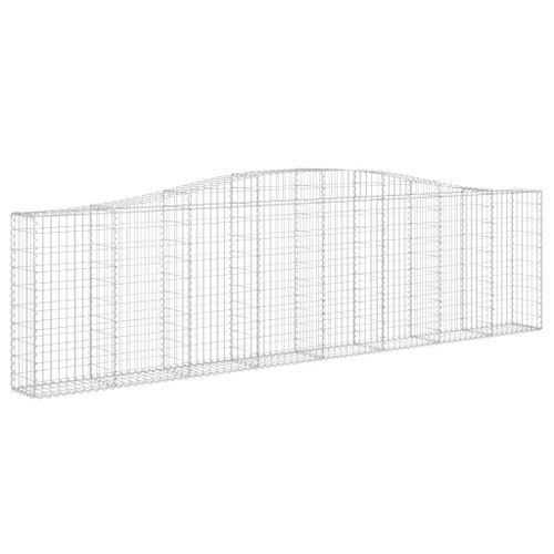 Paniers à gabions arqués 3 pcs 400x30x100/120 cm Fer galvanisé - Photo n°3; ?>