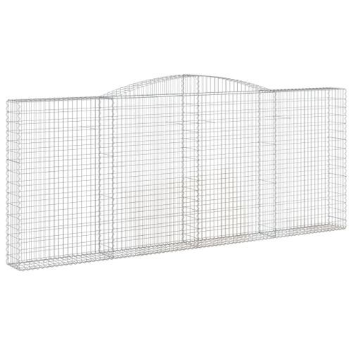 Paniers à gabions arqués 3 pcs 400x30x160/180 cm Fer galvanisé - Photo n°3; ?>