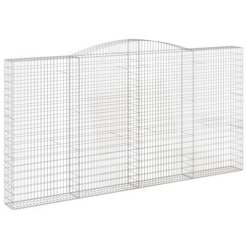 Paniers à gabions arqués 3 pcs 400x30x200/220 cm Fer galvanisé - Photo n°3; ?>