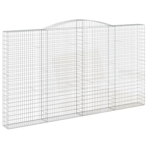 Paniers à gabions arqués 3 pcs 400x30x220/240 cm Fer galvanisé - Photo n°3; ?>