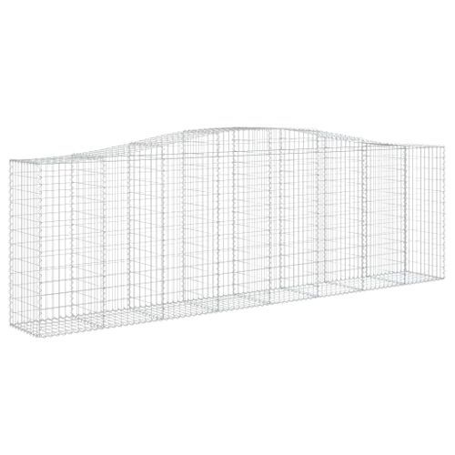 Paniers à gabions arqués 3 pcs 400x50x120/140 cm Fer galvanisé - Photo n°3; ?>