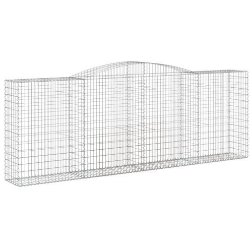 Paniers à gabions arqués 3 pcs 400x50x140/160 cm Fer galvanisé - Photo n°3; ?>