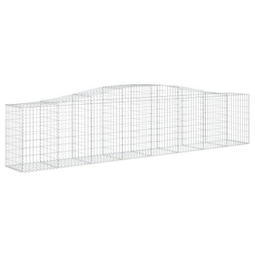 Paniers à gabions arqués 3 pcs 400x50x80/100 cm Fer galvanisé - Photo n°3; ?>