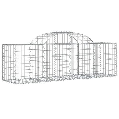 Paniers à gabions arqués 30 pcs 200x50x60/80 cm fer galvanisé - Photo n°3; ?>