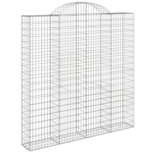 Paniers à gabions arqués 4 pcs 200x30x200/220 cm fer galvanisé - Photo n°3; ?>