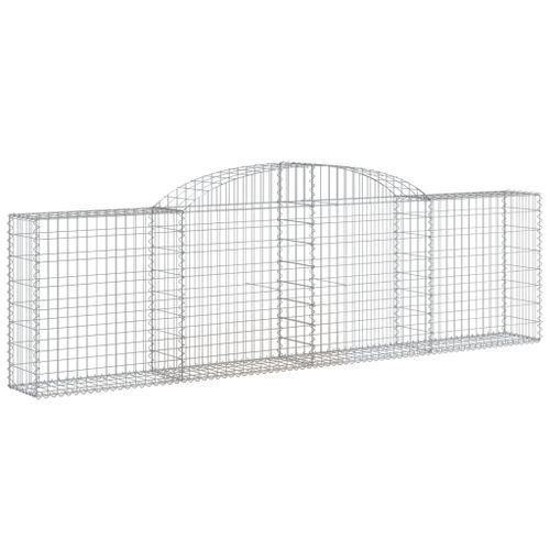 Paniers à gabions arqués 4 pcs 300x30x80/100 cm fer galvanisé - Photo n°3; ?>