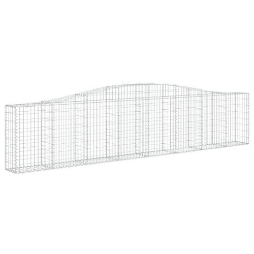 Paniers à gabions arqués 4 pcs 400x30x80/100 cm Fer galvanisé - Photo n°3; ?>