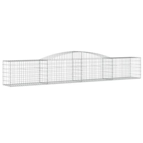 Paniers à gabions arqués 4 pcs 400x50x60/80 cm Fer galvanisé - Photo n°3; ?>