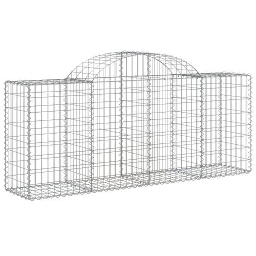 Paniers à gabions arqués 40 pcs 200x50x80/100 cm Fer galvanisé - Photo n°3; ?>