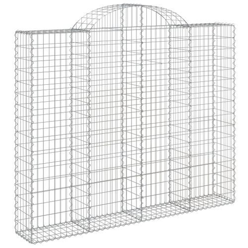 Paniers à gabions arqués 5 pcs 200x30x160/180 cm Fer galvanisé - Photo n°3; ?>