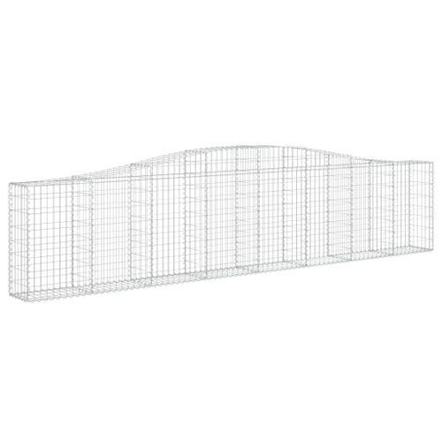 Paniers à gabions arqués 5 pcs 400x30x80/100 cm Fer galvanisé - Photo n°3; ?>