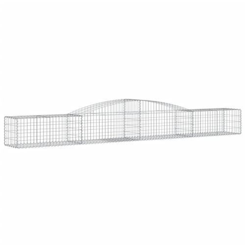 Paniers à gabions arqués 5 pcs 400x50x40/60 cm Fer galvanisé - Photo n°3; ?>