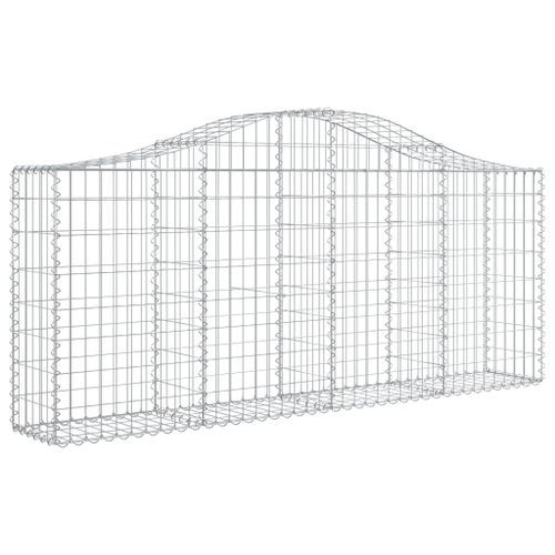 Paniers à gabions arqués 6 pcs 200x30x80/100 cm Fer galvanisé - Photo n°3; ?>