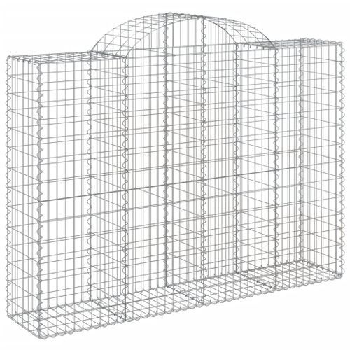 Paniers à gabions arqués 6 pcs 200x50x140/160 cm Fer galvanisé - Photo n°3; ?>