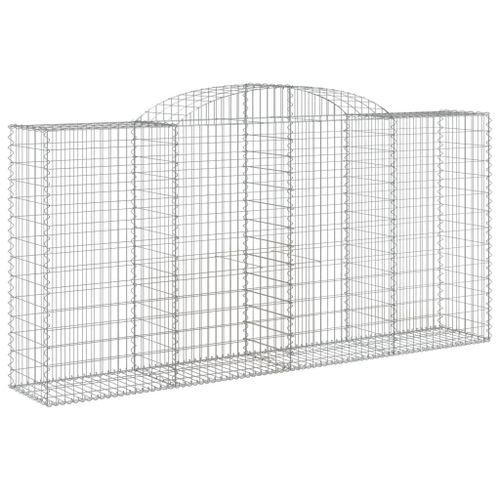 Paniers à gabions arqués 6 pcs 300x50x140/160 cm fer galvanisé - Photo n°3; ?>