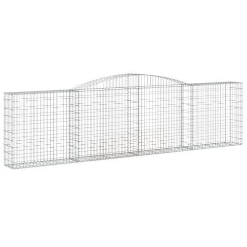 Paniers à gabions arqués 6 pcs 400x30x100/120 cm Fer galvanisé - Photo n°3; ?>