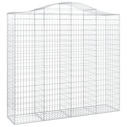 Paniers à gabions arqués 7 pcs 200x50x180/200 cm Fer galvanisé - Photo n°3; ?>