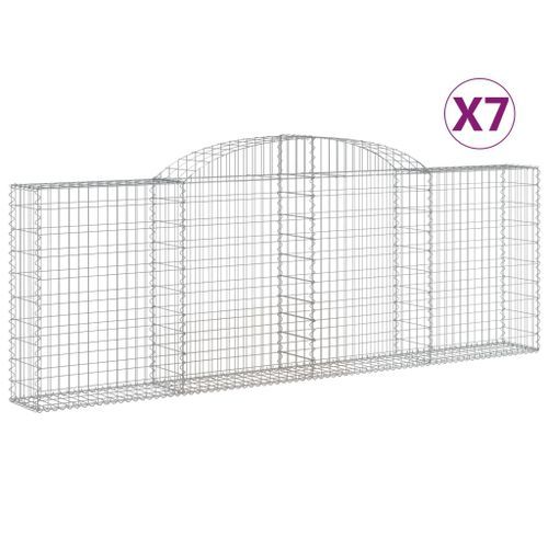 Paniers à gabions arqués 7 pcs 300x30x100/120 cm fer galvanisé - Photo n°2; ?>