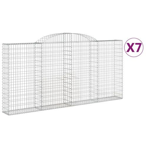 Paniers à gabions arqués 7 pcs 300x30x140/160 cm fer galvanisé - Photo n°2; ?>