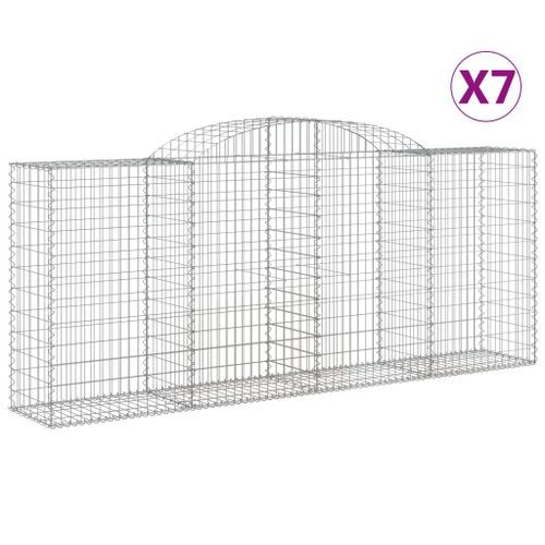 Paniers à gabions arqués 7 pcs 300x50x120/140 cm fer galvanisé - Photo n°2; ?>