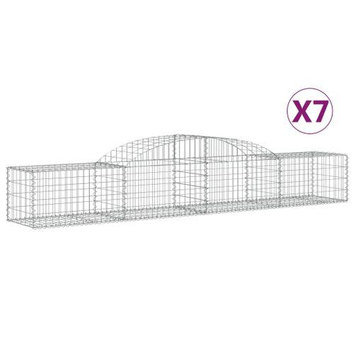 Paniers à gabions arqués 7 pcs 300x50x40/60 cm fer galvanisé - Photo n°2; ?>