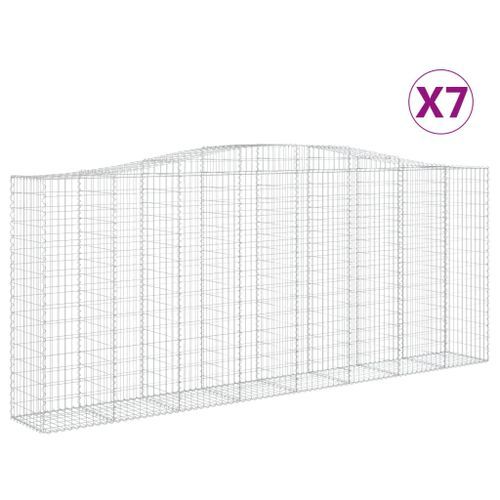 Paniers à gabions arqués 7 pcs 400x50x160/180 cm fer galvanisé - Photo n°2; ?>