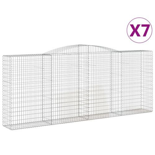 Paniers à gabions arqués 7 pcs 400x50x160/180 cm fer galvanisé - Photo n°2; ?>