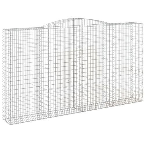 Paniers à gabions arqués 7 pcs 400x50x220/240 cm Fer galvanisé - Photo n°3; ?>