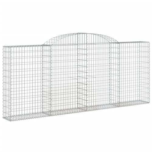 Paniers à gabions arqués 8 pcs 300x30x120/140 cm fer galvanisé - Photo n°3; ?>