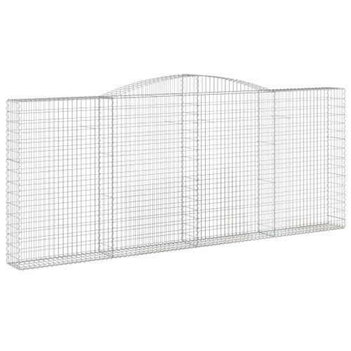 Paniers à gabions arqués 8 pcs 400x30x160/180 cm Fer galvanisé - Photo n°3; ?>