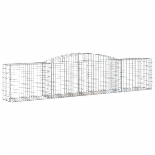 Paniers à gabions arqués 8 pcs 400x50x80/100 cm Fer galvanisé - Photo n°3; ?>