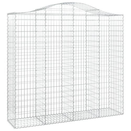 Paniers à gabions arqués 9 pcs 200x50x180/200 cm Fer galvanisé - Photo n°3; ?>