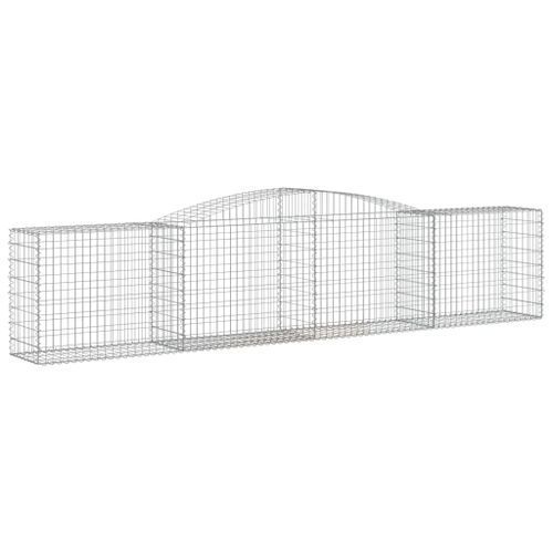 Paniers à gabions arqués 9 pcs 400x50x80/100 cm Fer galvanisé - Photo n°3; ?>