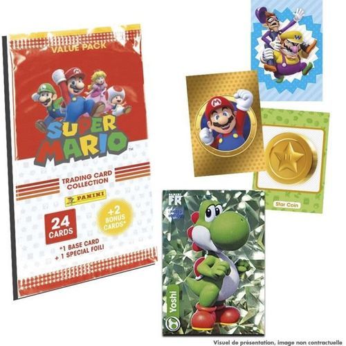 PANINI - Super Mario Trading Cards - Fat Pack De 24 Cartes + 2 Cartes Bonus - Photo n°2; ?>
