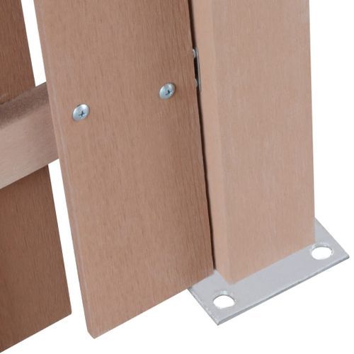 Panneau de clôture avec 2 poteaux WPC 180x180 cm Marron 3 - Photo n°3; ?>