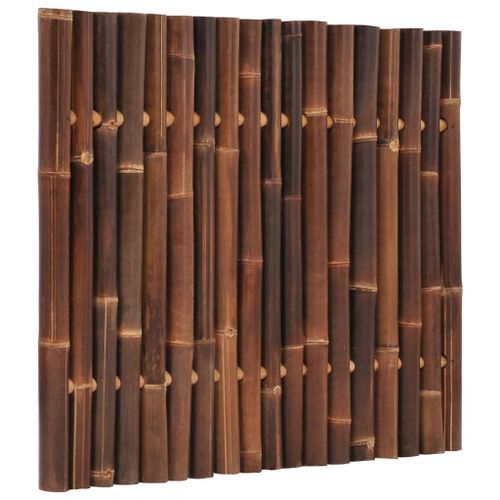 Panneau de clôture de jardin Bambou 120x100 cm Marron foncé - Photo n°3; ?>