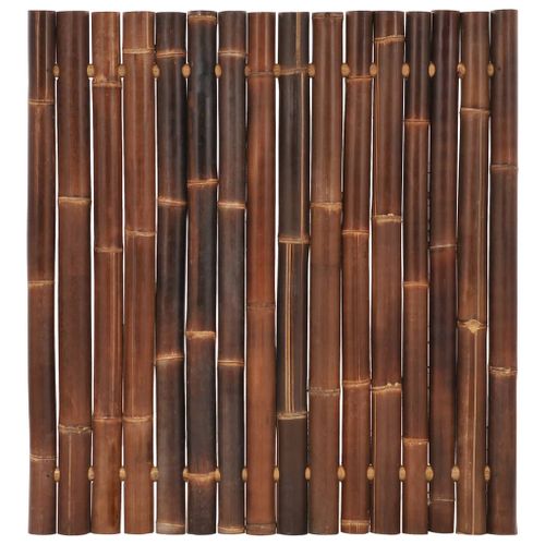 Panneau de clôture de jardin Bambou 120x125 cm Marron foncé - Photo n°2; ?>