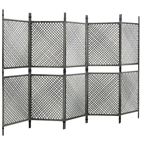 Panneau de clôture Résine tressée 3x2 m Anthracite - Photo n°2; ?>