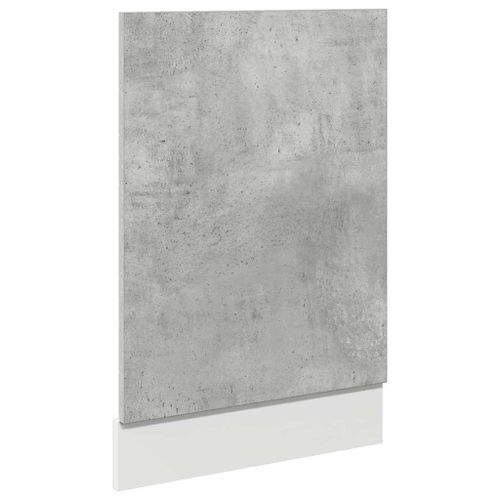 Panneau de lave-vaisselle gris béton 45x3x67 cm - Photo n°2; ?>