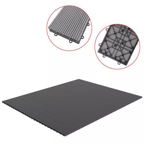 Panneau de terrasse 34 pcs pour spa WPC 255 x 210 cm Gris - Photo n°2; ?>