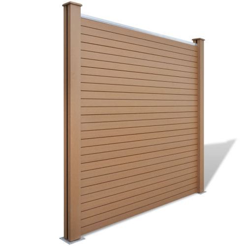 Panneaux de clôture de jardin 3 pcs WPC 538 cm Marron - Photo n°3; ?>