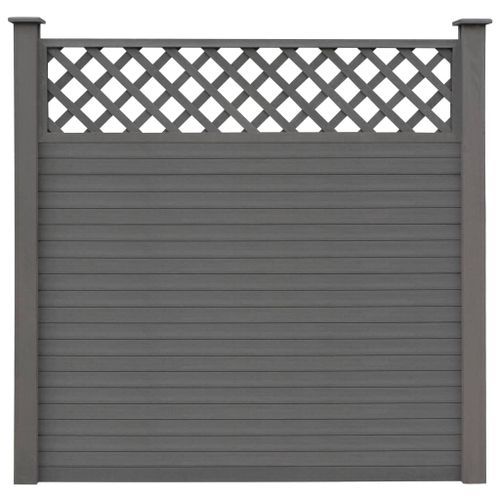 Panneaux de clôture de remplacement WPC 7 pcs 170 cm Gris - Photo n°3; ?>