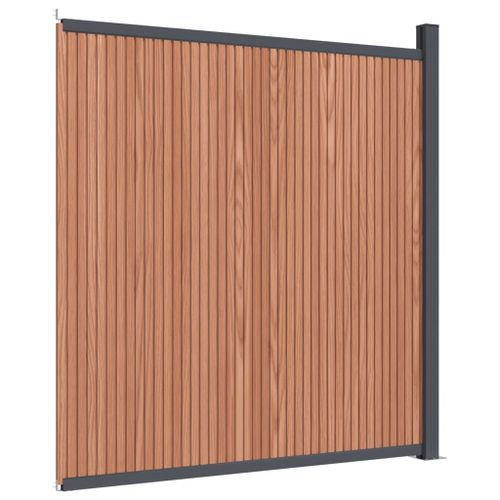 Panneaux de clôture marron 173x186 cm WPC - Photo n°2; ?>