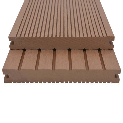 Panneaux de terrasse WPC et accessoires 10 m² 4 m Marron clair - Photo n°2; ?>