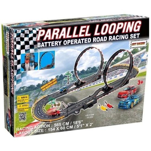 PARALLEL LOOPING Circuit éléctrique Road racing set - Double looping - Photo n°3; ?>