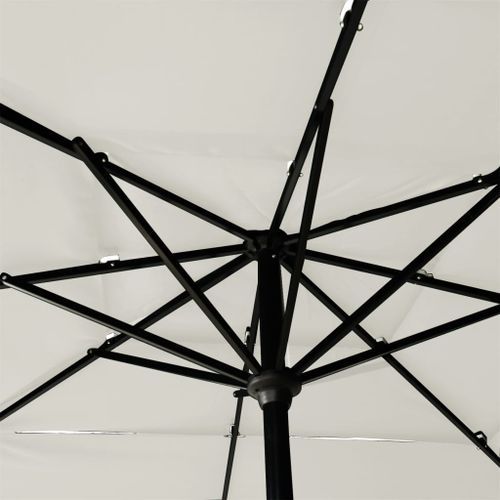 Parasol à 3 niveaux avec mât en aluminium Sable 2,5x2,5 m - Photo n°2; ?>