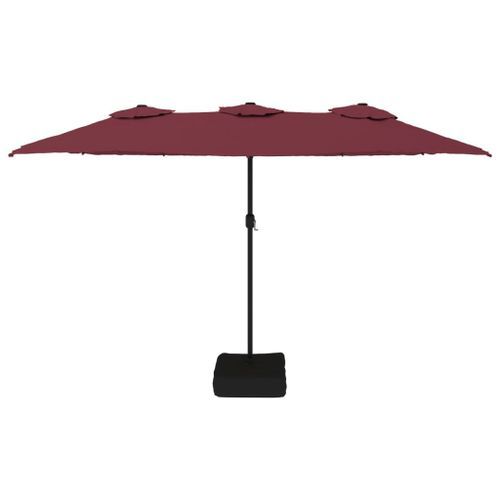 Parasol à double tête rouge bordeaux 449x245 cm - Photo n°3; ?>